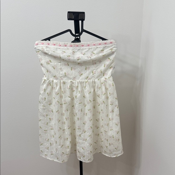 Altar'd State Strapless White Floral Dress - Picture 5 of 7